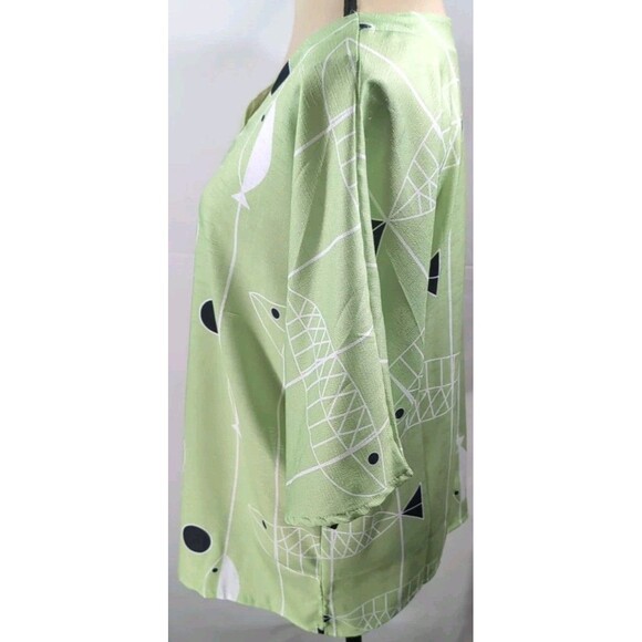 Miss look Blouse Fish Print Short Sleeve Pocket Detail Womans Size XL - Picture 8 of 16